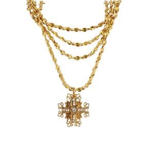 VIRGINS SAINTS & ANGELS VSA Love Chain Necklace with Electra Medallion Gold